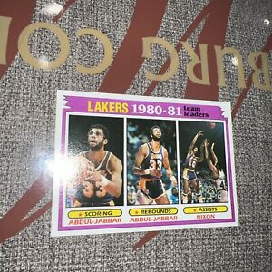 🔥1981 Topps Kareem Abdul-Jabbar Lakers Team Leaders Vintage #55 NBA 🔥1102