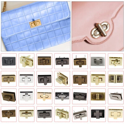 TRIMMING SHOP 1-10 Stck. Rechteck Drehverschluss Verschluss Handtasche Verschluss zum Selbermachen Basteln Tasche