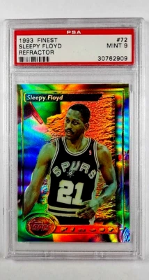 1993 1993-94 Topps Finest Refractor #72 Sleepy Floyd PSA 9 *Only 3 Higher* - Image 1 of 3