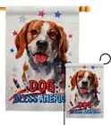 Beagle Dog Bless America patriotische Flagge