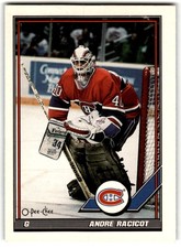 1991-92 O-Pee-Chee Andre Racicot Rookie #450 Montreal Canadiens