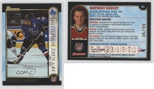 1999-00 Bowman CHL Gold /99 Mathieu Benoit #61