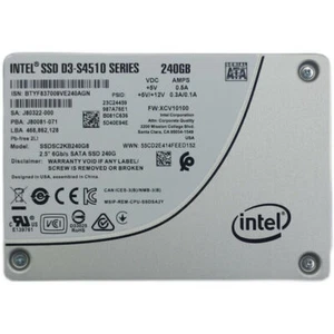 Intel SSDSC2KB240G801 D3-S4510 Series 240GB 2.5 6Gb/s SATA SSD 3D2 TLC New - Picture 1 of 2