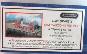 NORTHEASTERN SCALE MODELS SAM CAHOON'S FISH PIER HO GAUGE CRAFT WOOD KIT NIB - Picture 1 of 2
