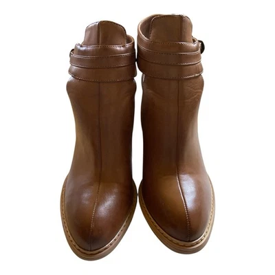 Chinese Laundry Women's Leather Chunky Heel Slip On Ankle Boots Brown Size 8.5 - Image 1 of 4