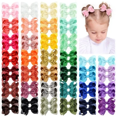 70 Piezas Lazos para el Cabello para Niñas Cinta de Grosgrain de 3 Pulgadas Accesorios para el Cabello para Niños Pequeños Foto 1 de 4