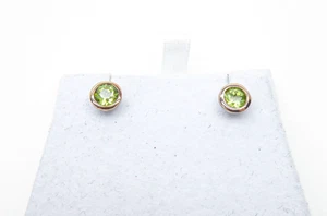 Aretes Clogau oro plata y oro rosa de 9 quilates peridoto piedra natal - Imagen 1 de 7