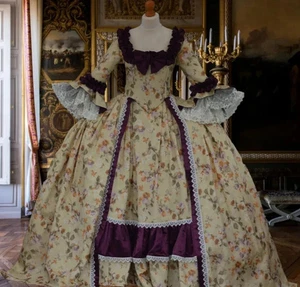 Vestido Victoriano Rococó Floral Francés Reina Real María Antonieta Vestido de Baile - Imagen 1 de 3