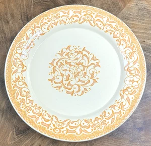 GINGERSNAP 5er Set Speiseteller 10,75" Franciscan USA Vintage 70er Jahre creme - Bild 1 von 11