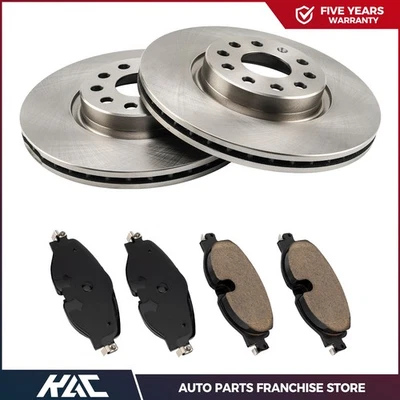 Kit de rotores y pastillas de freno delanteros para Volkswagen GTI 2015 2016 Golf 2017-2019 Foto 1 de 4