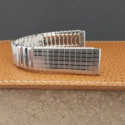 Stainless Steel Mira-Flex USA Made 1960s-1970s nos 5/8" Vintage Watch Band - Image 1 of 4
