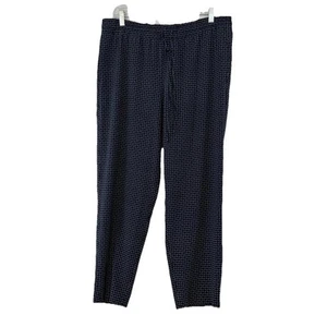 Talbots Oprah Magazine Collection Womens Lp Navy Blue Paisley Tapered Ankle Pant - Picture 1 of 8