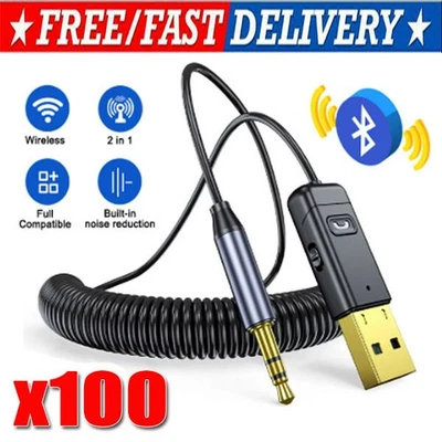 Wireless USB Bluetooth 5.0 Audio Transmitter Receiver Adapter For PC TV Car LOT - Image 1 of 4