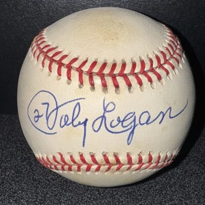 Auténtico Johnny Logan Autografiado Firmado Oficial Liga Nacional de Béisbol JSA Foto 1 de 4