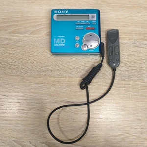 Sony MZ-R70 MD Blue Walkman Portable MiniDisc Recorder + Remote *READ DESC - Picture 1 of 10
