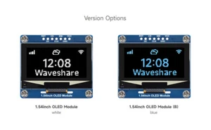 Waveshare 1.54inch OLED Display Module 128×64 SPI/I2C for Raspberry Pi - Picture 1 of 15