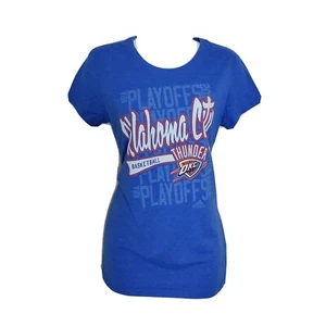 Adidas Blue OKC Thunder Playoff T-Shirt, Large - Picture 1 of 9