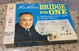 Vintage 1967 Milton Bradley BRIDGE FOR ONE Solitaire Bridge Game Charles Goren - Picture 1 of 6