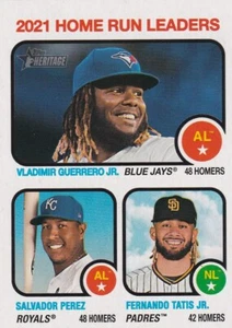 2022 TOPPS HERITAGE HOME RUN LEADERS - GUERRERO JR. / PEREZ / TATIS JR. #68 - Picture 1 of 1