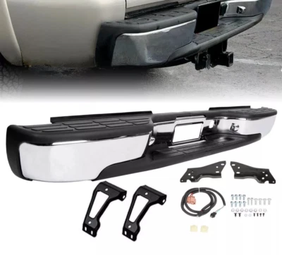 Completo - Parachoques trasero cromado para Chevy Silverado GMC Sierra 1500 2500 1999-2007 Foto 1 de 4