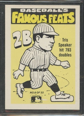 1986 Fleer Baseball’s Famous Feats #6 Tris Speaker Cleveland Indians HOF Foto 1 de 2