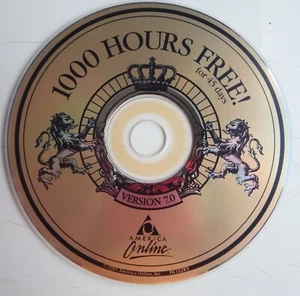 AMERICA ONLINE VERSION 7.0 1000 FREE HOURS WITH CD DISC Vtg Retro Collectible - Picture 1 of 1