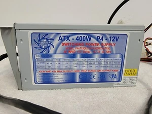 Athena Power ATX-400W P4-12V Switching Power Supply P4ATX40F/U1ATX40/RRT4ATX40 - Picture 1 of 8