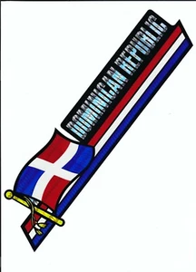 Dominican Republic, República Dominicana Reflective Bumper Sticker NEW - Picture 1 of 1