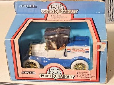 ERTL 1918 FORD RUNABOUT TRUE VALUE - 1:25 Scale Diecast Coin Bank - MIB - Image 1 of 4