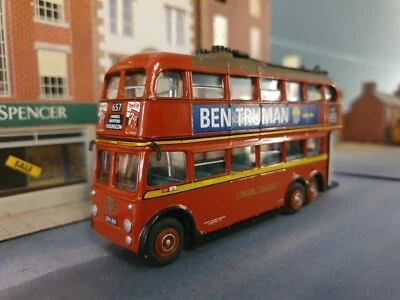 1:76 AEC 3 Axle Q1 Trolley Bus Ben Truman 1948 Scale Model Bus Atlas Corgi - Image 1 of 4