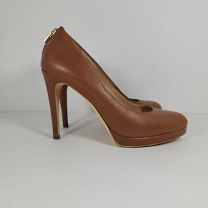 Zapatos de salón Michael Kors Antoinette con plataforma de cuero punta de almendra aguja para mujer talla 8 - Imagen 1 de 11