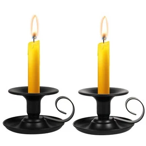 Candle Holders “ 2pcs Retro Iron Taper Candlestick Holder Centerpieces For Weddi - Picture 1 of 7