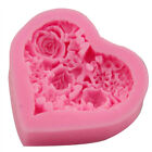 3D Rose Flower Bouquet Loving Heart Shape Valentine's Day Gift Fondant Cake Mold