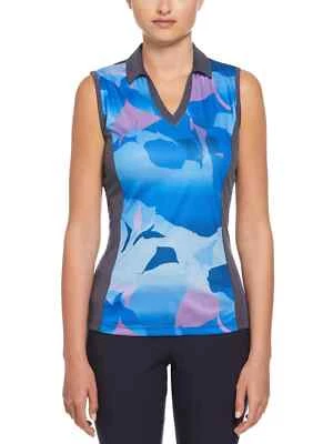 NWT CALLAWAY Royal Blue Abstract Gradient Sleeveless Golf Shirt S M L XL XXL - Image 1 of 2