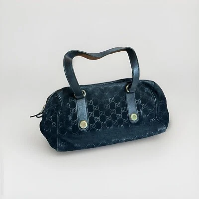 Gucci Guccissima замшевая Charmy Boston сумка черный - Изображение 1 из 4