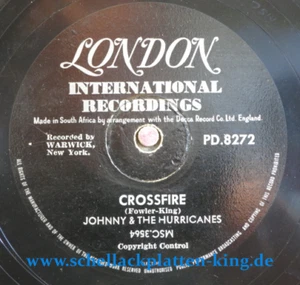 Johnny & The Hurricanes 78 RPM / Crossfire & Lazy (105-0913) - Imagen 1 de 3