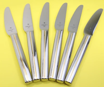 WMF Cromargan RUE ROYALE GOLD Stainless 6 Dinner Knife 18/8 Glossy Flatware - Image 1 of 4