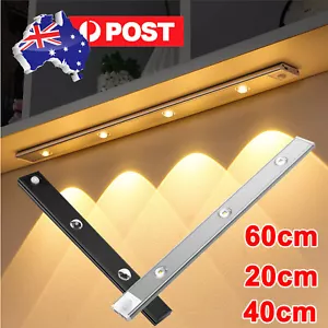 Dimmable LED Motion Sensor Cabinet Light Wireless Rechargeable Closet Lamp Strip - Picture 1 of 35