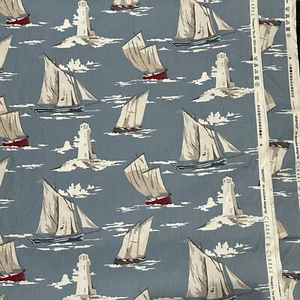 Clarke & Clarke Skipper Maritim Strand Marine Stoff 3,4 Yards x 54" F0409/01 - Bild 1 von 9
