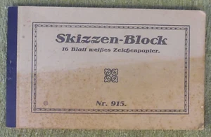 Skizzen-Block Nr. 915 , 16 Blatt , mit 16 Zeichnungen , 1929 , Unikat - Picture 1 of 12