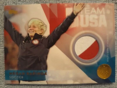 MEGAN RAPINOE 2016 Topps Olympic Team GOLD RELIC card 06/25 #USOTR-MR soccer - Image 1 of 2
