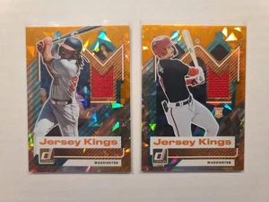 2025 Donruss Prospect Jersey Kings RC Lot James Wood & Dylan Crews Orange Ice - Picture 1 of 2