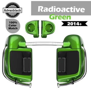 Advanblack Radioactive Green Lower Vented Fairing For 14+ Harley Davidson - Picture 1 of 12