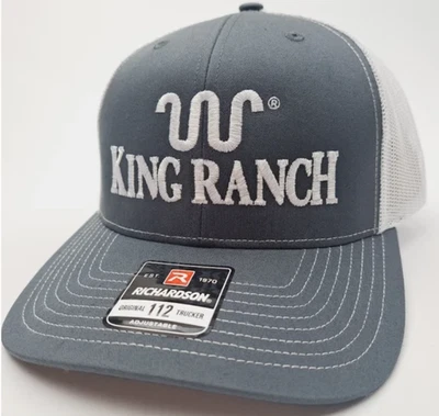 灰色和白色 King Ranch Richardson 112 网眼扣帽 — 第 1/4 张图片