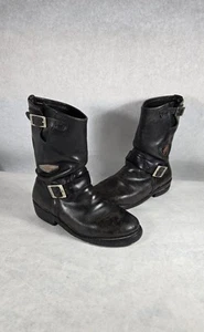Red Wing 968 Engineer/Biker Boots Black Mens 8.5 E2 Soft Toe USA See Photos - Picture 1 of 18