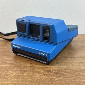 VINTAGE Polaroid Impulse Camera Lapis Blue Instant 600 Film ** AS IS UNTESTED ** - Picture 1 of 8