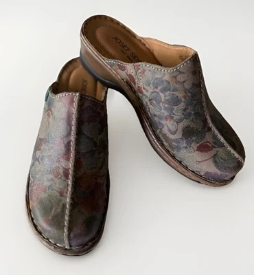 Josef Seibel Clogs Mules Floral Print Comfort Catalonia EU 37 US 6 - 6.5 NEW - Image 1 of 4