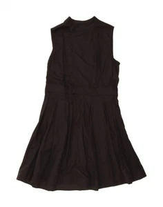 G-STAR Womens Sleeveless A-Line Dress UK 12 Medium Black Lyocell BW11 - Picture 1 of 3