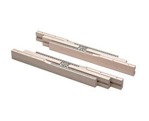 One Pair Equalizer Table Slides with Metal Gear Mechanism in Solid Wood (L & R) - Picture 1 of 6
