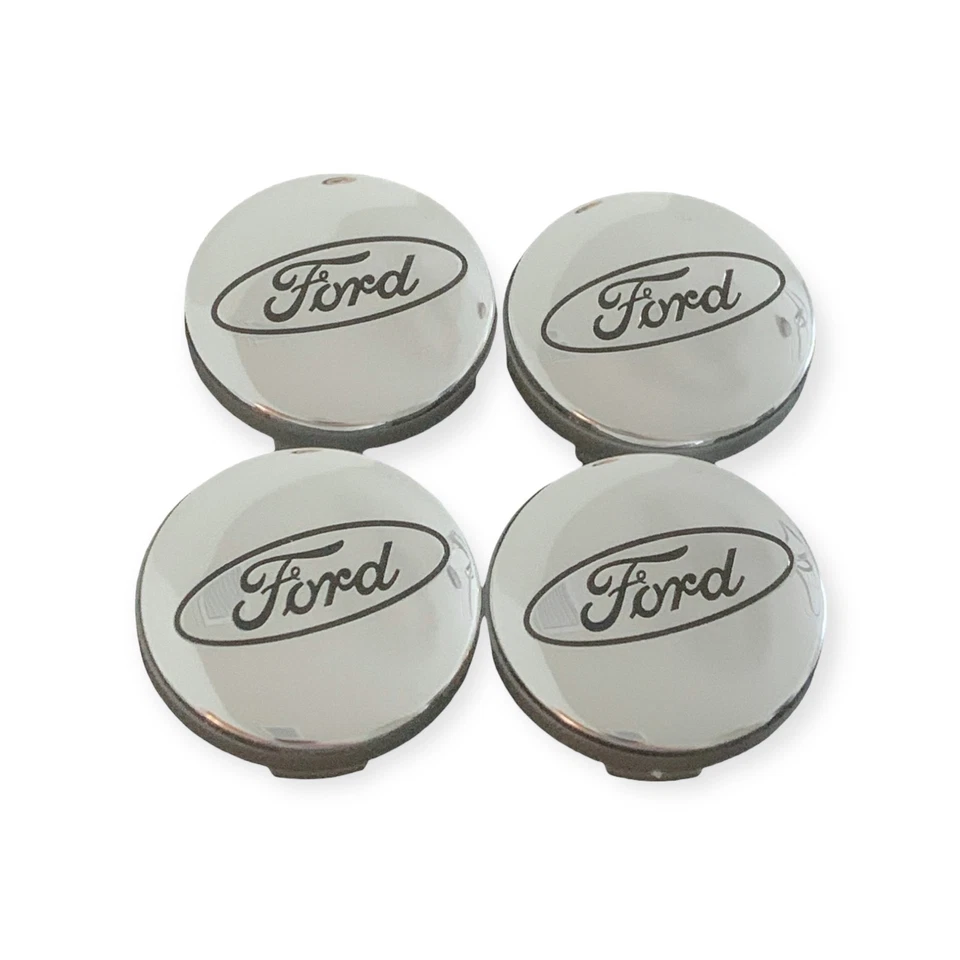 Juego de 4 tapacubos emblema cromo plateado 2 1/8" tapacubos Ford Foto 1 de 2